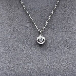 .12 CT Lab Diamond Round Necklace Sterling Silver